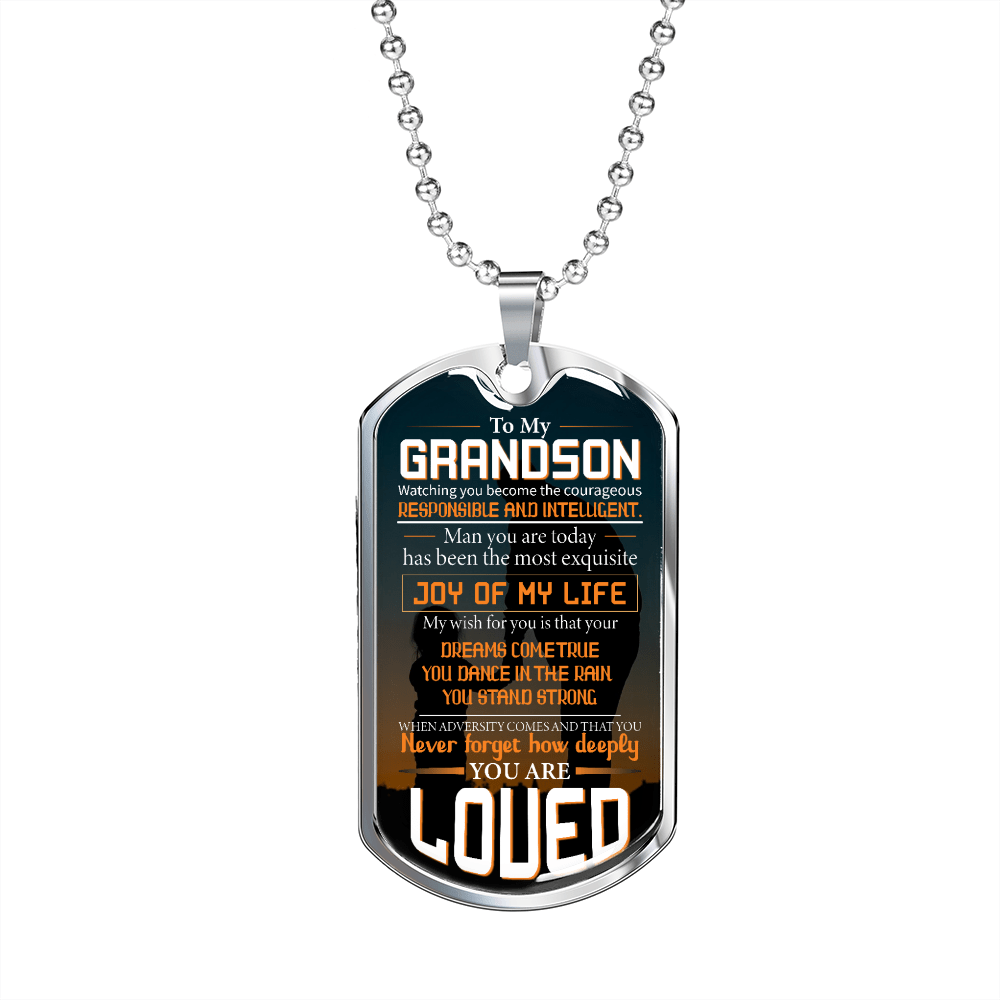 grandson fiverr dog tag necklace engraved