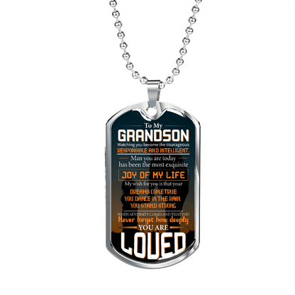grandson fiverr dog tag necklace engraved