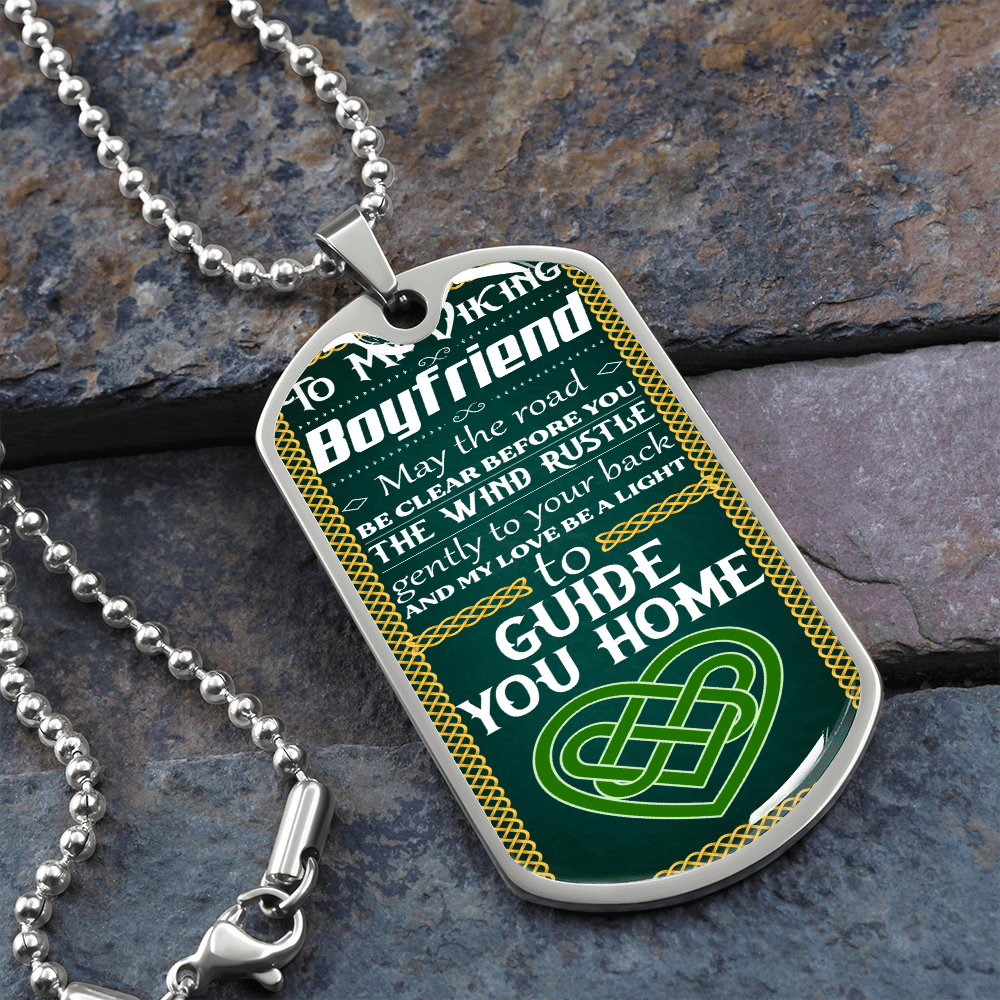 Viking Boyfriend 051122 dog tag necklace engraved