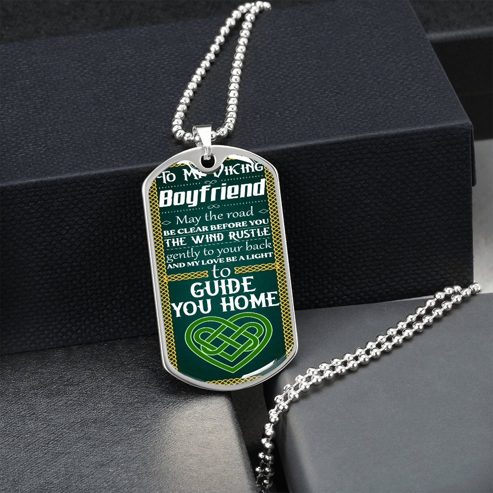 Viking Boyfriend 051122 dog tag necklace engraved