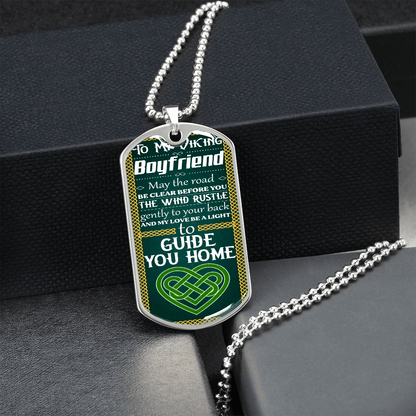 Viking Boyfriend 051122 dog tag necklace engraved