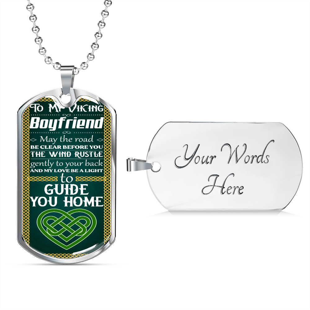 Viking Boyfriend 051122 dog tag necklace engraved