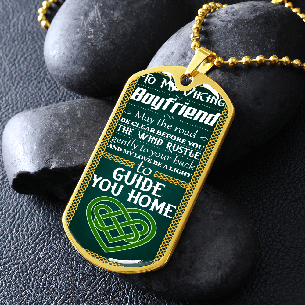 Viking Boyfriend 051122 dog tag necklace engraved