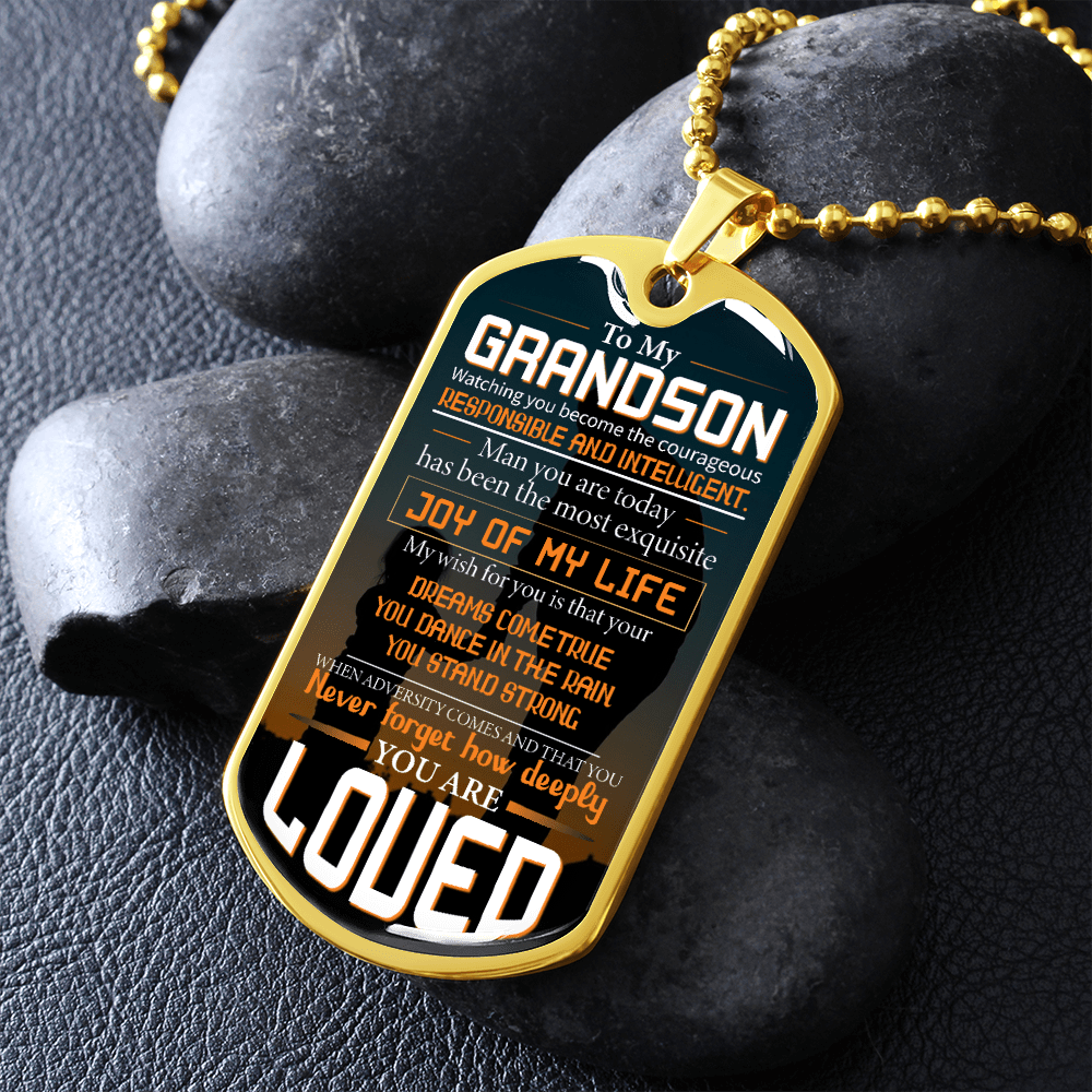 grandson fiverr dog tag necklace engraved