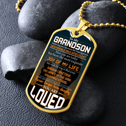 grandson fiverr dog tag necklace engraved