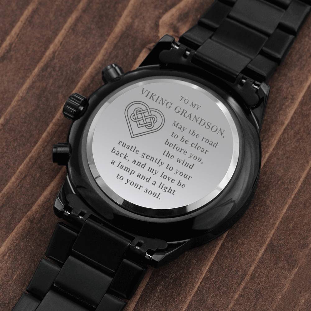 Viking Grandson Engraved Watch - My Love Lamp