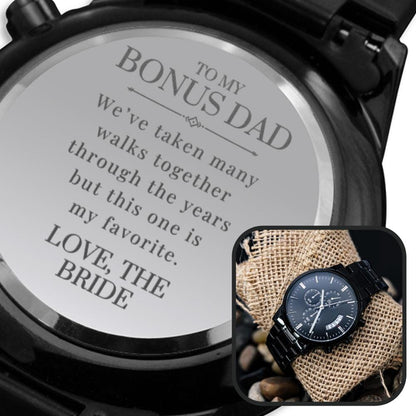 Father of the Bride Gift Bonus Dad | Engraved Watch 2204
