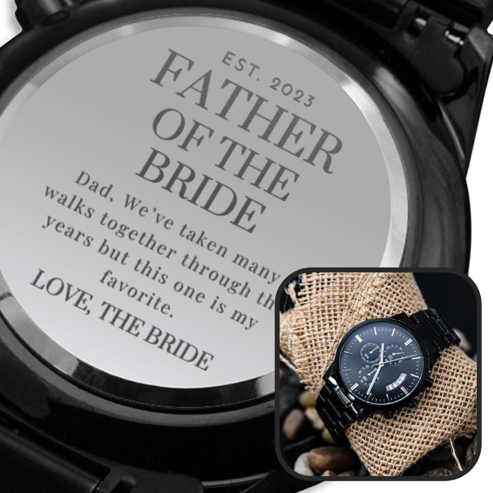 Father of the Bride EST 2023 | Engraved Watch Gift