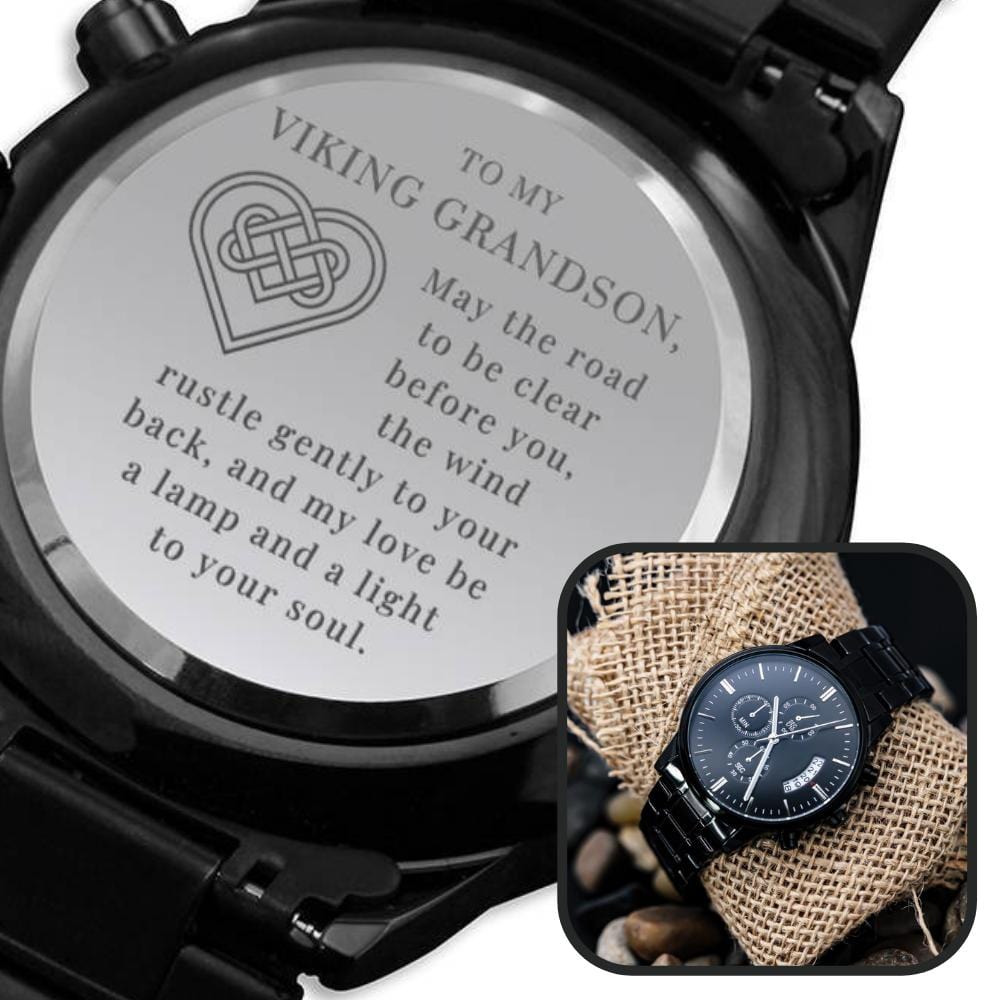 Viking Grandson Engraved Watch - My Love Lamp