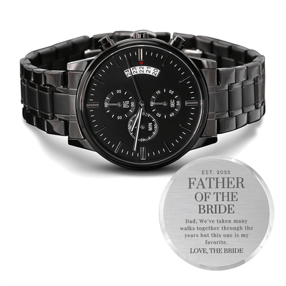 Father of the Bride EST 2022 | Engraved Watch Gift 2201