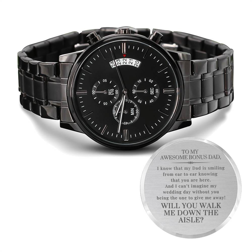 Bonus Dad Walk Me Down the Aisle? Stuff Gina Says, Engraved Mens Watch Gift, Will You Give Me Away Proposal, Father of the Bride, Dad Memorial, From Daughter