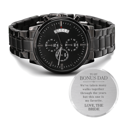 Father of the Bride Gift Bonus Dad | Engraved Watch 2204