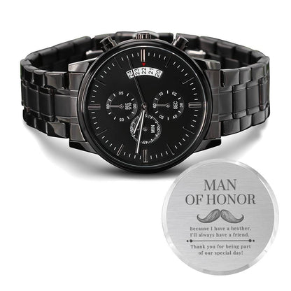 Man of Honor Gift - Engraved Watch