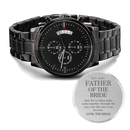 Father of the Bride EST 2023 | Engraved Watch Gift