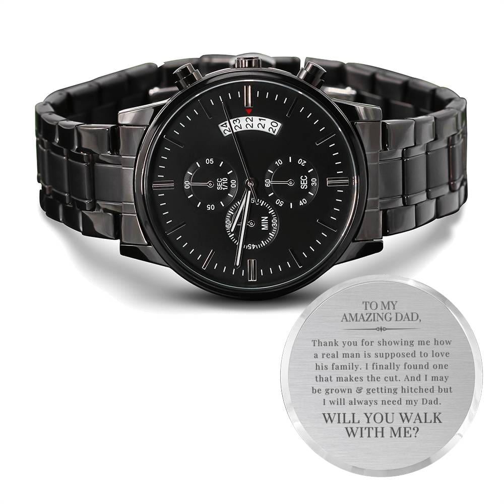 dad will you walk with me engraved watch