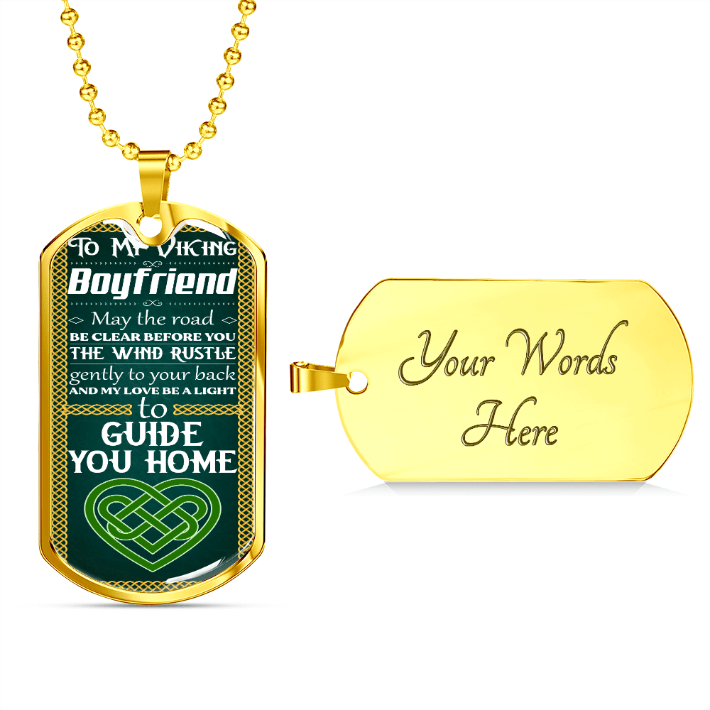 Viking Boyfriend 051122 dog tag necklace engraved