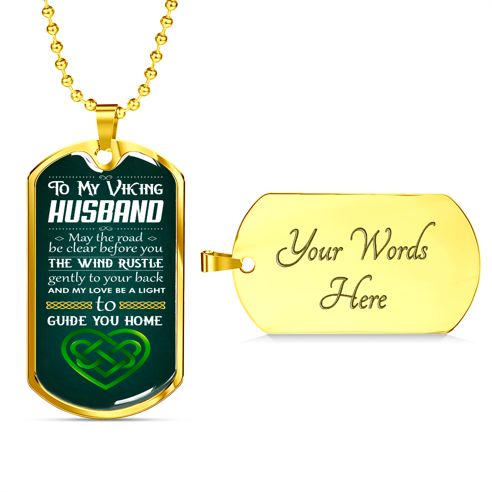 Viking Husband 051122 dog tag necklace engraved