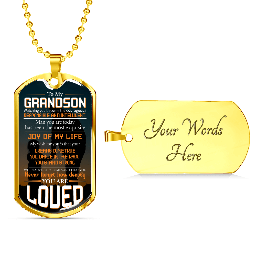 grandson fiverr dog tag necklace engraved