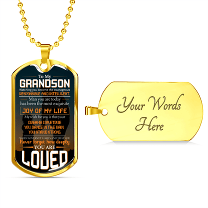 grandson fiverr dog tag necklace engraved
