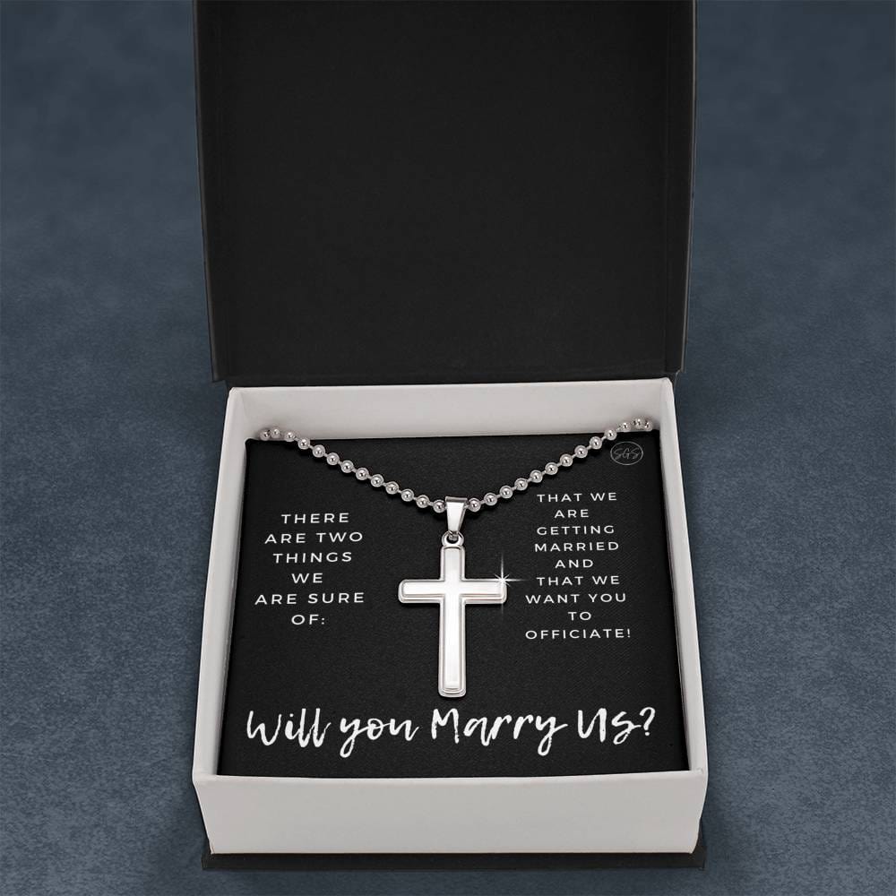 officiant prop two things black cross