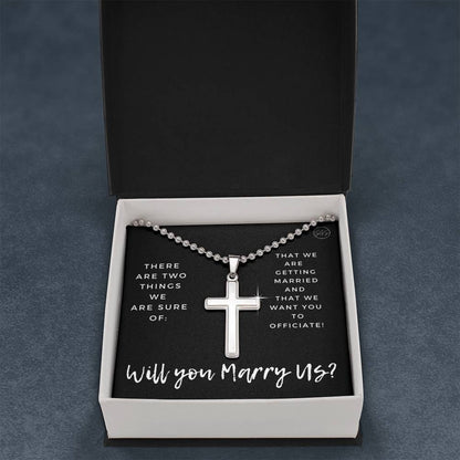 officiant prop two things black cross