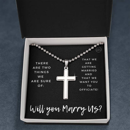 officiant prop two things black cross