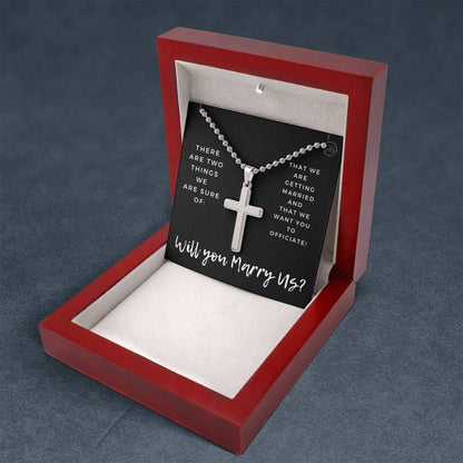 officiant prop two things black cross