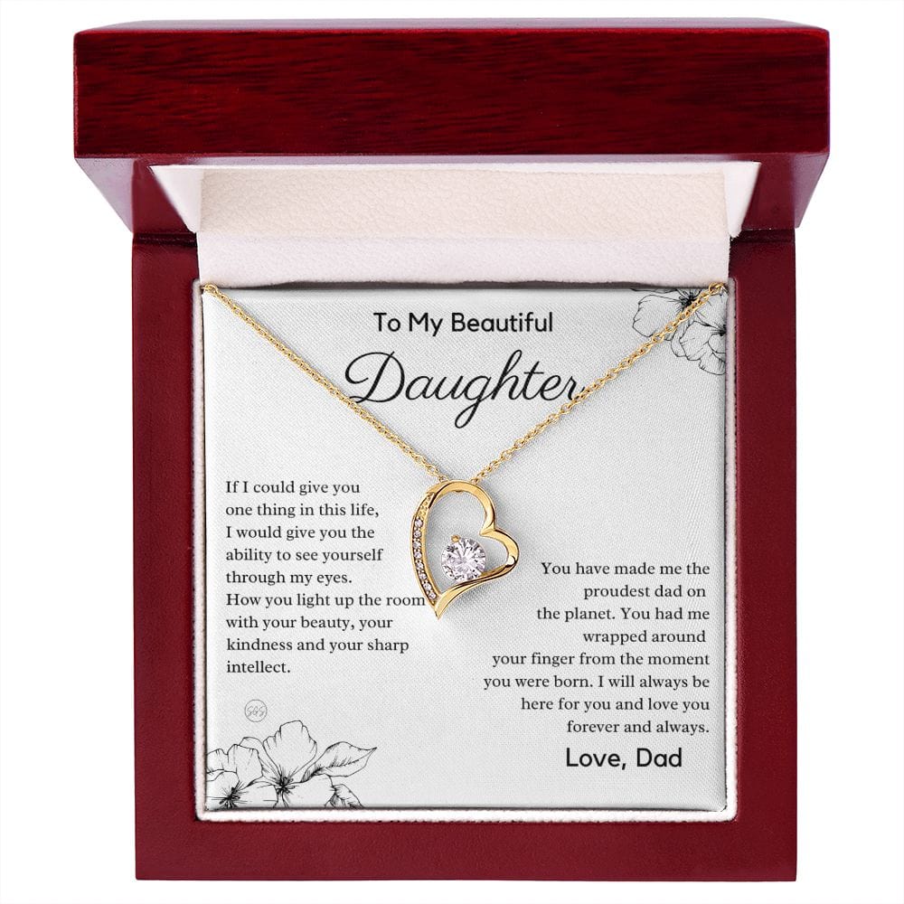 Daughter Gift (From Dad) | Father to Daughter Necklace, Birthday Gift To Daughter From Dad, Daughter Necklace, Proud Dad, Christmas Gift 01