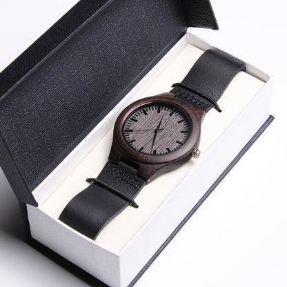 Brother, Walk Me Down the Aisle? Wooden Engraved Watch