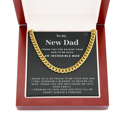 Father In Law Wedding Gift | Future Father In Law Gift from Bride, Wedding Gift For Father Of The Groom, Christmas Gift, Cuban Link Chain 03