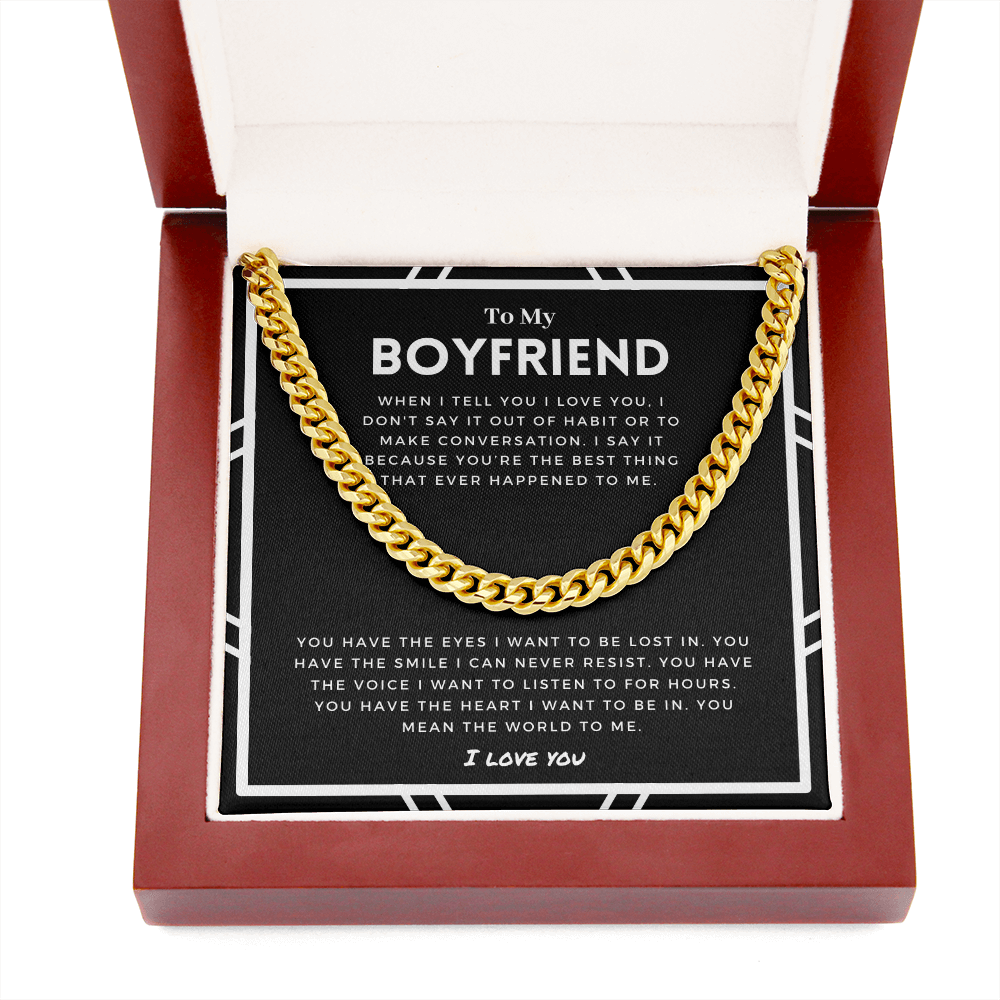 Boyfriend - The World To Me - Cuban Chain cuban link chain