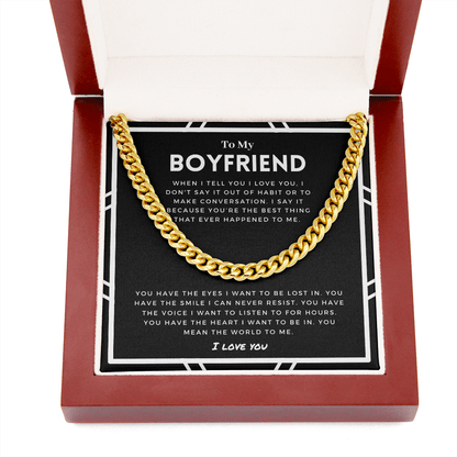 Boyfriend - The World To Me - Cuban Chain cuban link chain