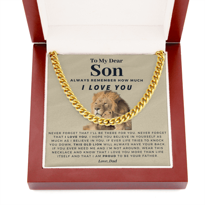 Gift for Son from Dad - Proud to Be Your Father - Cuban Link Chain