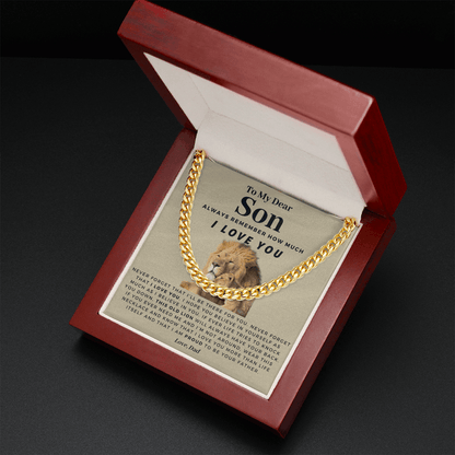 Gift for Son from Dad - Proud to Be Your Father - Cuban Link Chain