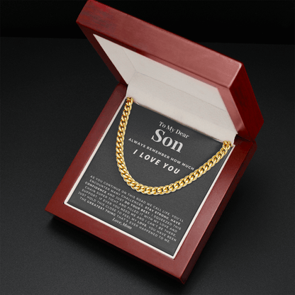 Son - Confident - Cuban Link Chain | Gift for Son from Mom