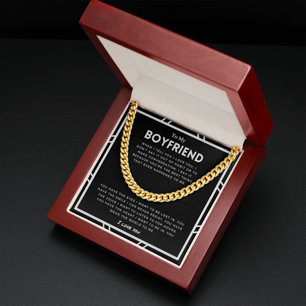 Boyfriend - The World To Me - Cuban Chain cuban link chain