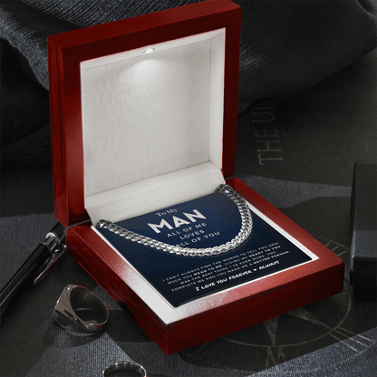 My Man - Better Person - Cuban Link Chain | Anniversary Gift for Husband, for Boyfriend, for Fiancé, Valentine's Day for Him 0128o