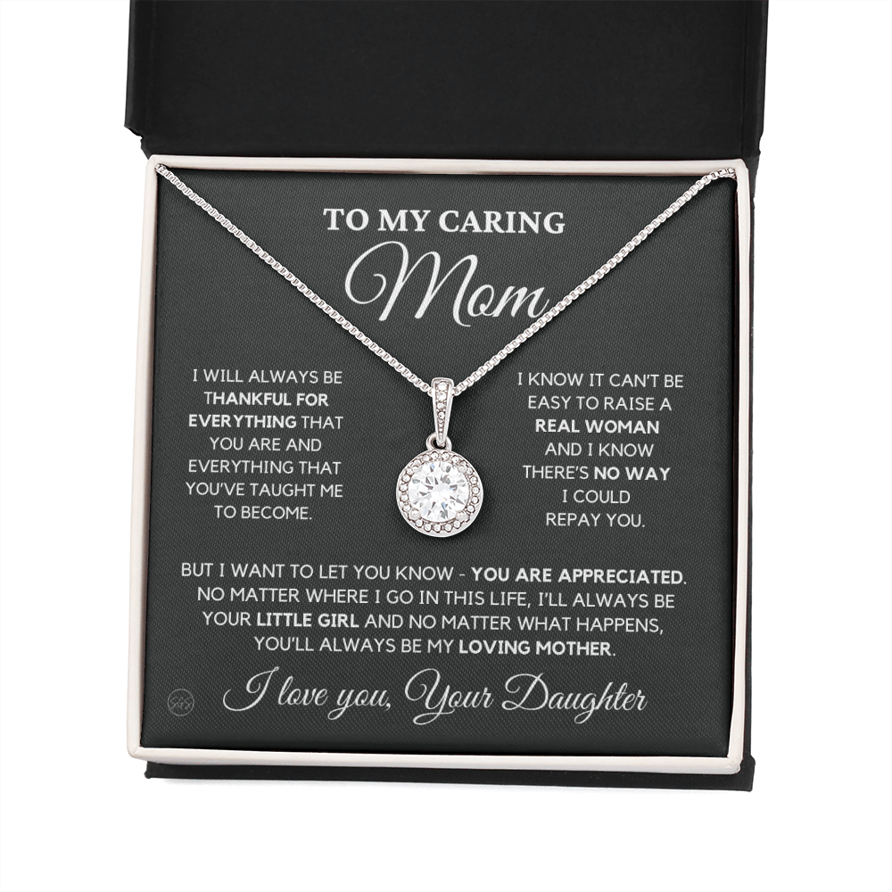 Mom - Forever Grateful - Necklace | Gift for Mother's Day, Gift for Mom From Daughter, Mother & Daughter, I'll Always Be Your Little Girl 2E