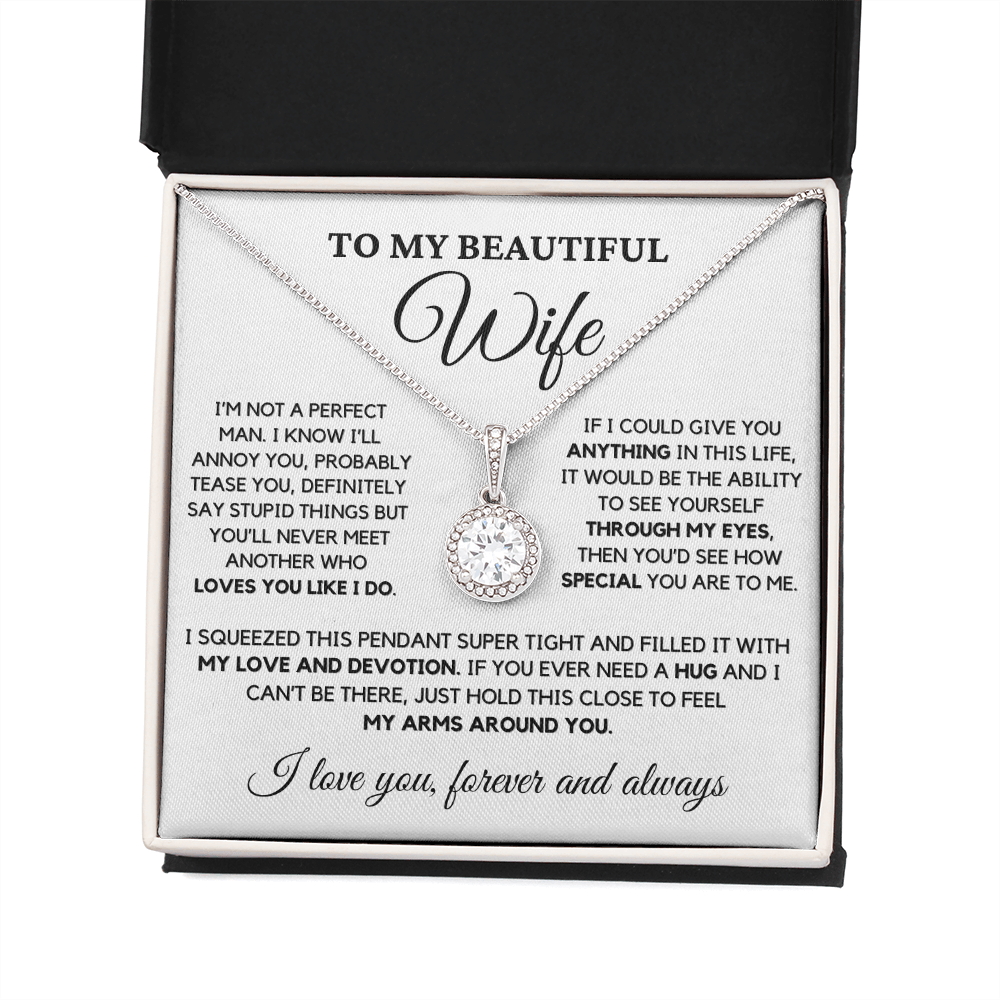 Romantic Gift for Wife - No One Loves You Like I Do | Anniversary Gift from Husband, Valentine's Day Present, Eternal Hope Necklace
