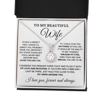 Romantic Gift for Wife - No One Loves You Like I Do | Anniversary Gift from Husband, Valentine's Day Present, Eternal Hope Necklace