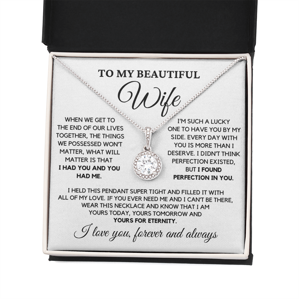Romantic Gift for Wife - I Had You and You Had Me | Anniversary Gift from Husband, Valentine's Day Present, Eternal Hope Necklace