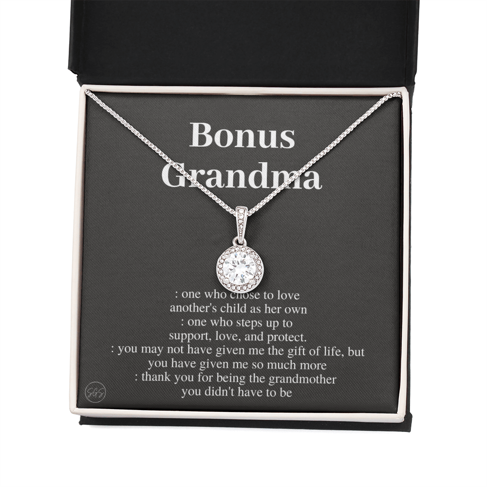 Stepped Up Grandma | Mother's Day Gift for Bonus Grandmother, Grand Mother, From Granddaughter, Second Mama, Foster Grandma Birthday 0419cE