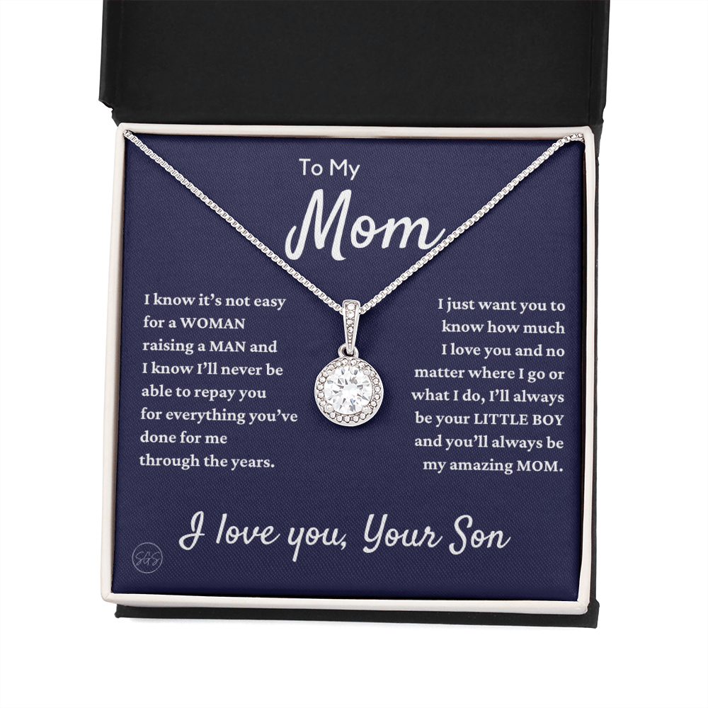 Mom - Loved Mother - Necklace | Gift for Mother From Son, Mother's Day Necklace, I'll Always Be Your Little Boy, Mom and Son Bond, Eternal
