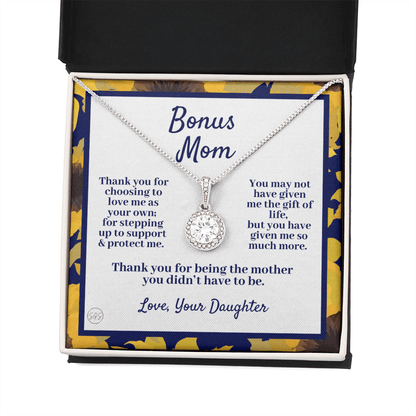 Bonus Mom Gift | Mother's Day Gift for Stepmom, Stepmother, Stepped Up Mom, Grandma, Second Mama, From Step Daughter Son, Birthday 0317nE