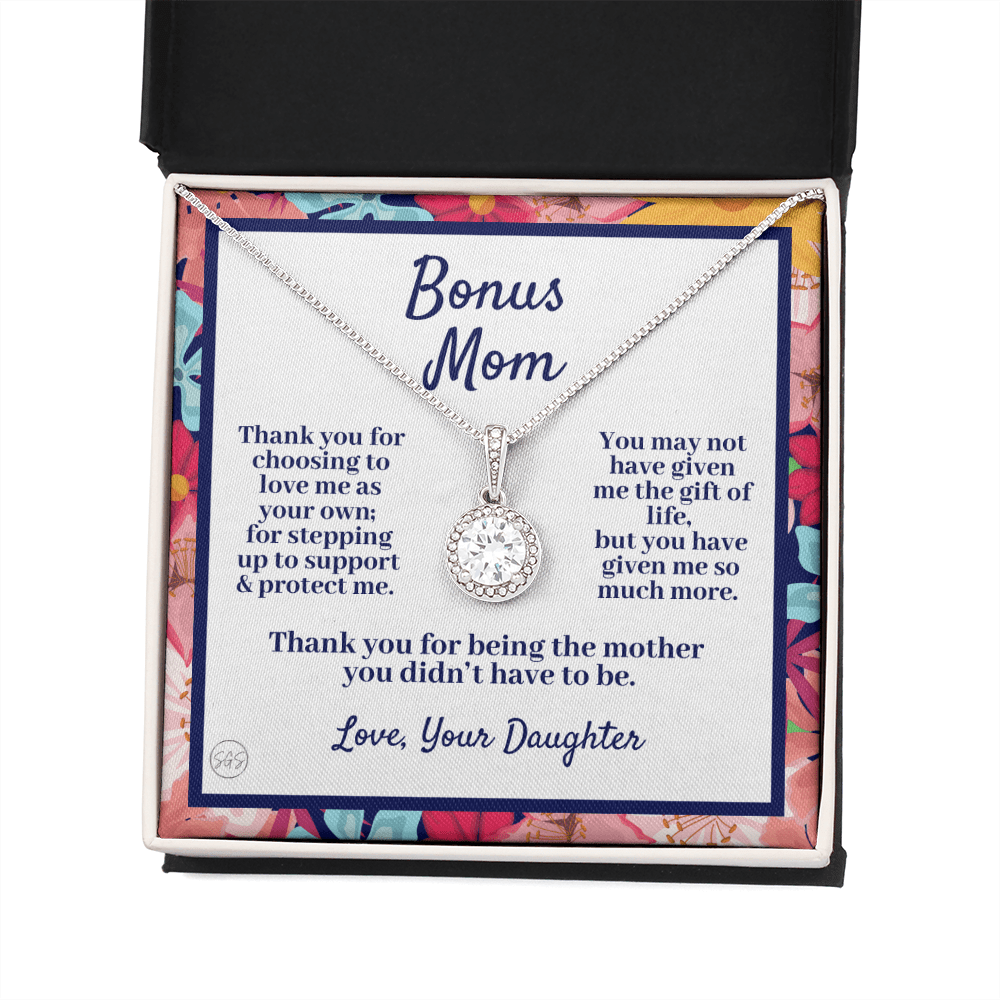 Bonus Mom Gift | Mother's Day Gift for Stepmom, Stepmother, Stepped Up Mom, Grandma, Second Mama, From Step Daughter Son, Birthday 0317lE