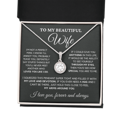 Romantic Gift for Wife - No One Loves You Like I Do - Eternal Hope Necklace