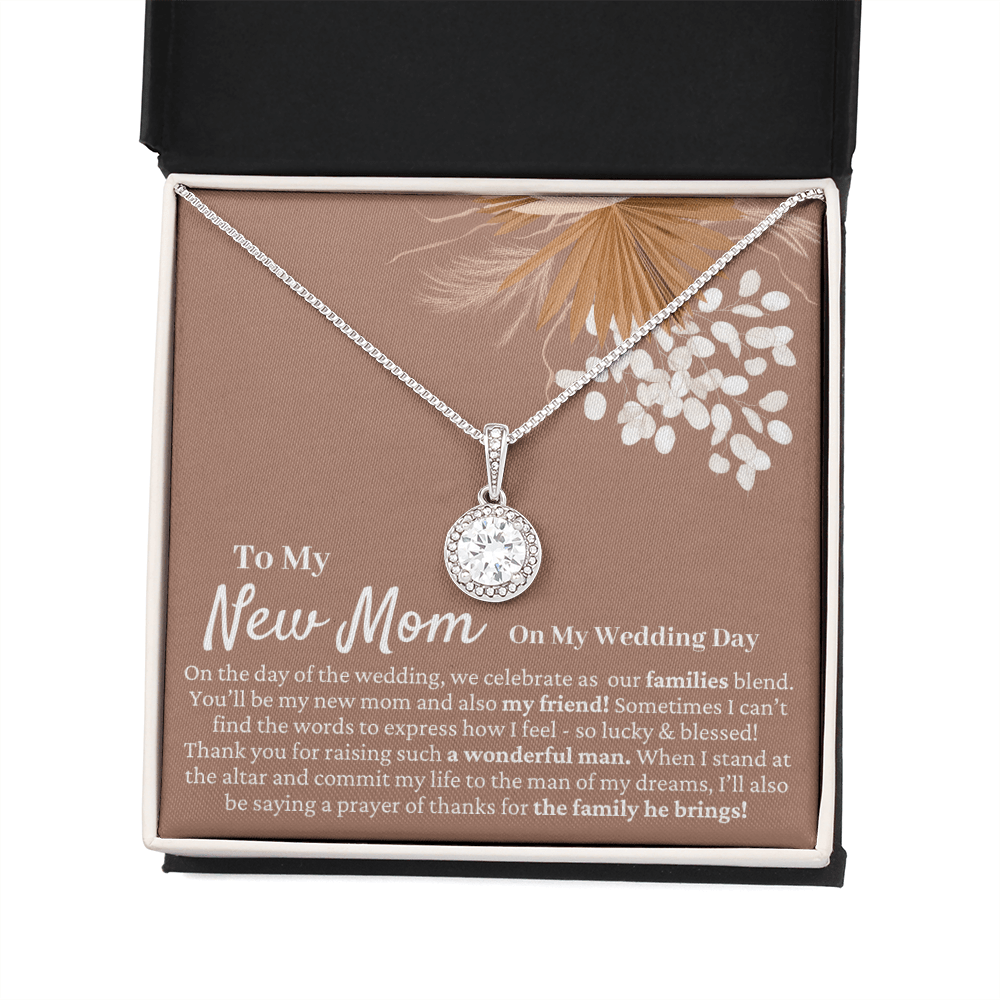 Mother in Law Wedding Gift from Bride - Mother of the Groom Necklace, Sentimental Future Mother-in-Law, Gift For MIL, Pampas Grass