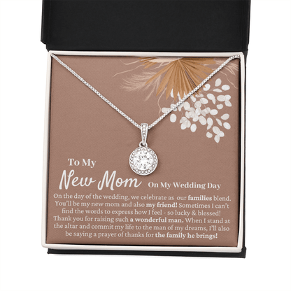 Mother in Law Wedding Gift from Bride - Mother of the Groom Necklace, Sentimental Future Mother-in-Law, Gift For MIL, Pampas Grass