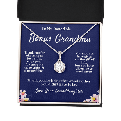 Stepped Up Grandma | Mother's Day Gift for Bonus Grandmother, Grand Mother, From Granddaughter, Second Mama, Foster Grandma Birthday 0419aE