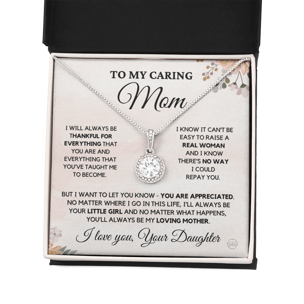 Mom - Forever Grateful - Necklace | Gift for Mother's Day, Gift for Mom From Daughter, Mother & Daughter, I'll Always Be Your Little Girl 3E